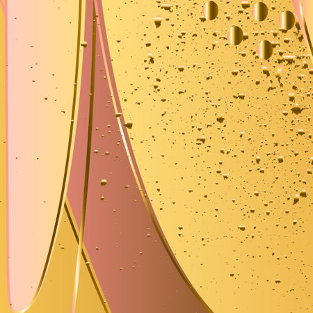 Golden minimal abstract background. Trendy shiny holiday waves template. Graphic design banner, poster, greeting card, invitation, celebration, post, story, social media, party. Vector illustrationのイラスト素材