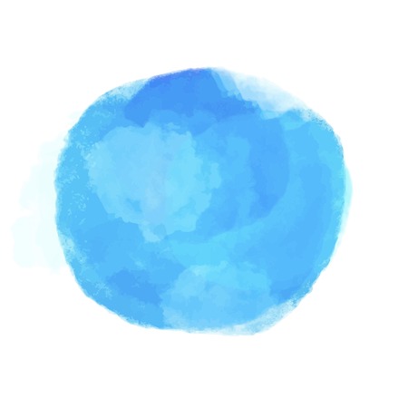 watercolor blue splash. Abstract cyan blot background. Sea, tropical ocean, lagoon element. Design element. Azure blobのイラスト素材