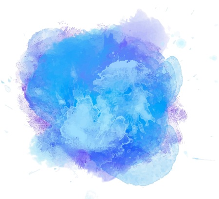 watercolor blue splash. Abstract cyan blot background. Sea, tropical ocean, lagoon element. Design element. Azure blobのイラスト素材