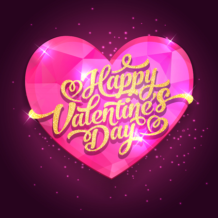 Happy Valentine's Day Greeting Card template vector illustrationのイラスト素材
