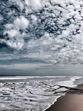 Beautiful sea beach . Sea storm