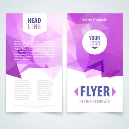 layout template with purple triangle textureのイラスト素材