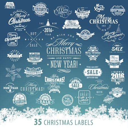 Christmas logo setのイラスト素材