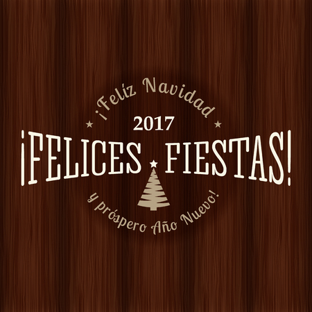 Spanish chalk lettering of christmas and new year sale discount offers and greetingsのイラスト素材