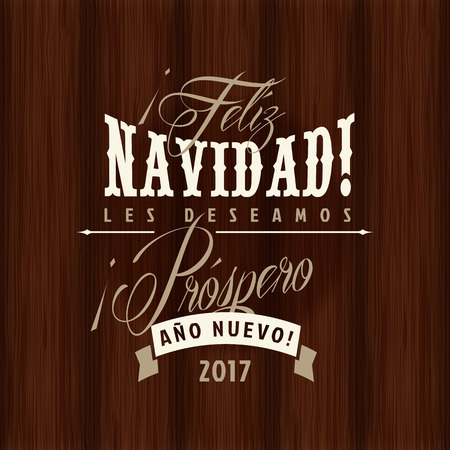 Spanish chalk lettering of christmas and new year sale discount offers and greetingsのイラスト素材