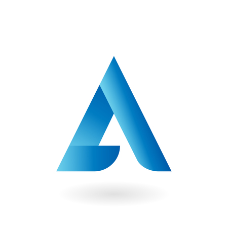 A letter blue cool gradient flat vector logo templateのイラスト素材