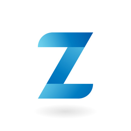 Z letter blue cool gradient flat vector logo templateのイラスト素材