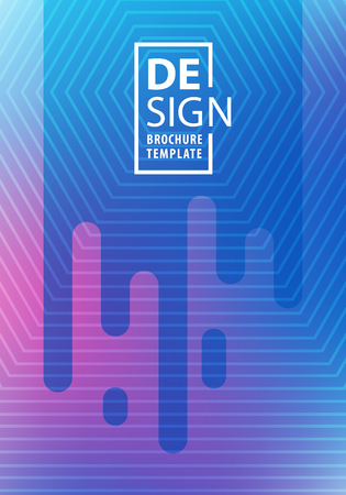 Blue vector cool card cover template with abstract future backgroundのイラスト素材