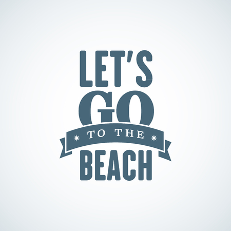 Summer vacation blue flat logo template for travel agencyのイラスト素材