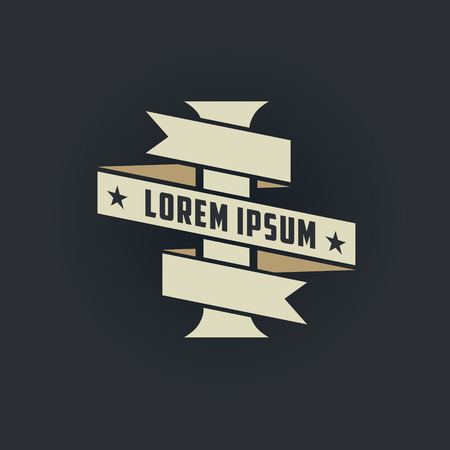 I letter vintage royal heraldry hipster emblem label templateのイラスト素材