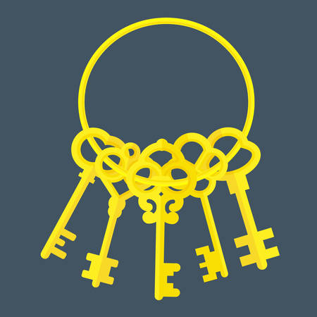 5 golden keysのイラスト素材