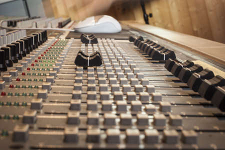 Digital sound mixing consoleの写真素材