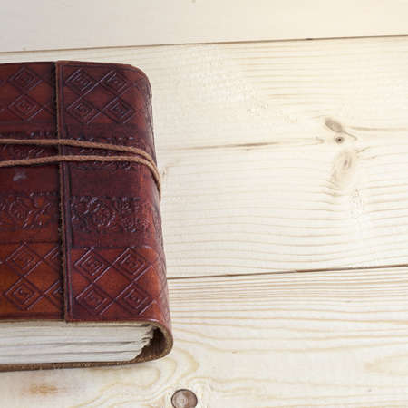 A book with leather