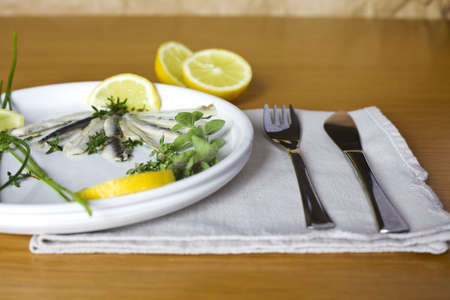 fish with aromatic herbs and lemon