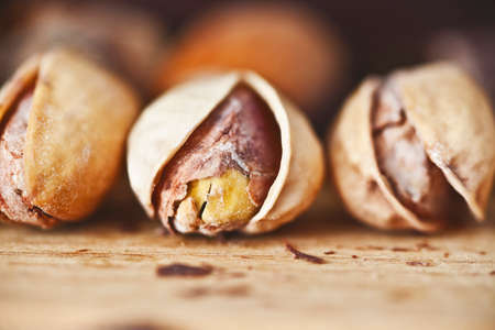three pistachio nuts