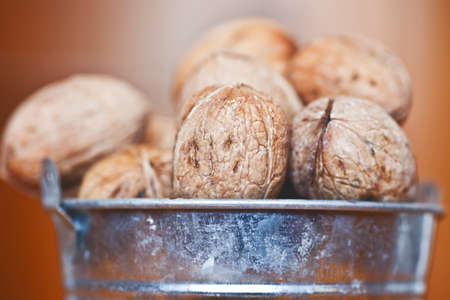 walnuts in a vaseの写真素材