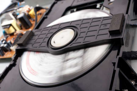 cd player equipment  disassembled state  during test