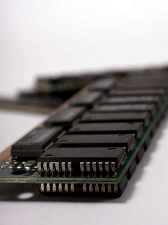 computer chip unit  memory unit white 