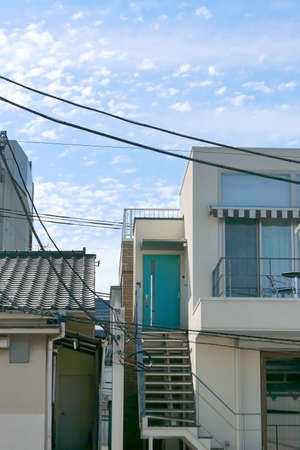 Japanese Houses in residential area Tokyo Japanの写真素材
