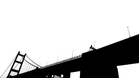 Hong Kong Tsing Ma Bridgeの写真素材