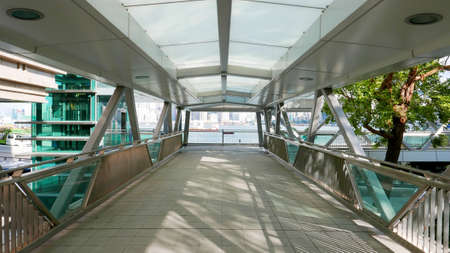 inside of human bridge in sunny dayの写真素材