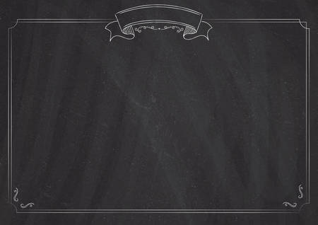 Cafe menu classic blackboard backgroundのイラスト素材