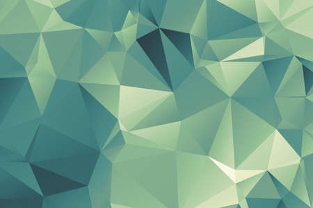 Polygonal geometric abstract textured background gradient green
