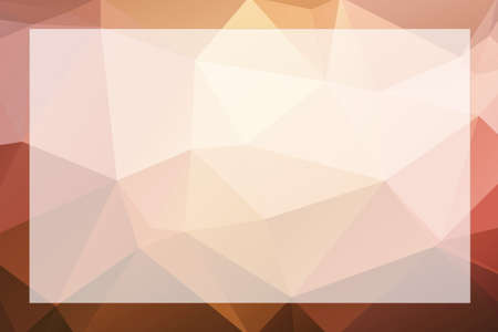 Polygonal geometric abstract textured border and background orange yellow gradient mixed colours