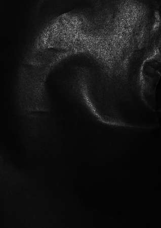 Blank vertical abstract black textured wrinkled paperの写真素材