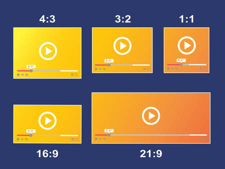 The aspect ratio scale size responsive video player