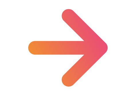 The Gradient orange to pink isolated arrow flat icon