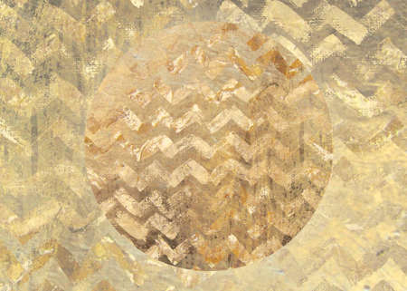 The golden pattern grungy textured circle background