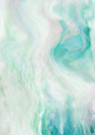 The vertical blank green brush art paper backgroundの写真素材