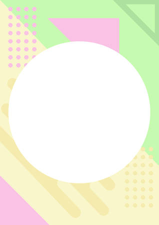 The simple pastel color geometric pattern background with design components のイラスト素材