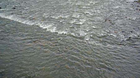 The rapid river and wave in countryside of Japan Kyotoの写真素材