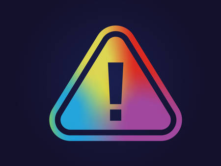 The rainbow stop warning sign flat icon street symbol vector formatのイラスト素材