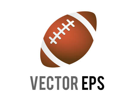 The isolated vector classic brown america football or rugby game ball iconのイラスト素材