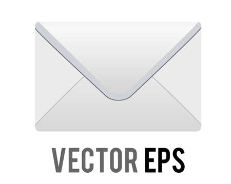 The isolated vector back of white envelope icon, as used to send letter or card in post mailのイラスト素材