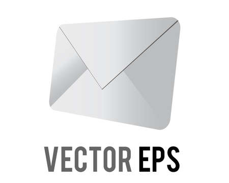 The isolated vector back of white envelope icon, as used to send letter or card in post mailのイラスト素材