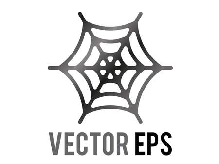 The isolated vector classic spider web Halloween decoration icon web, net or networkのイラスト素材