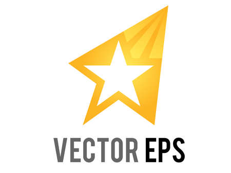 The isolated vector gradient yellow cartoon styled stylized star flat icon, feeling dizzy cartoon symbolのイラスト素材
