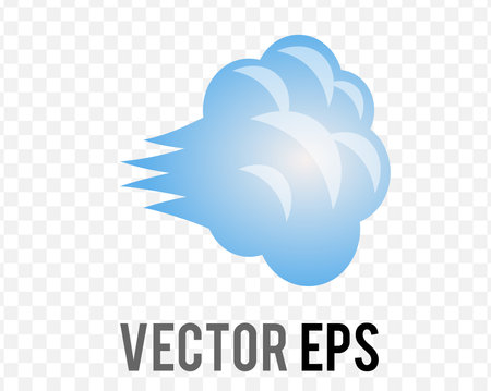 The Isolated vector dashing away, wind, smoke iconのイラスト素材