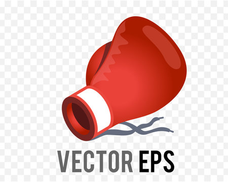 The isolated vector red right hand boxing glove iconのイラスト素材