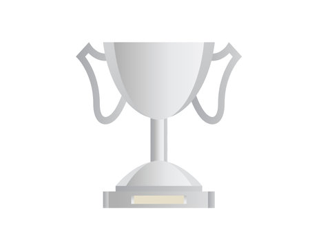 The silver gradient award prize cup iconの写真素材