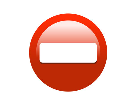 The isolated gradient red circle road stop warning sign iconの写真素材