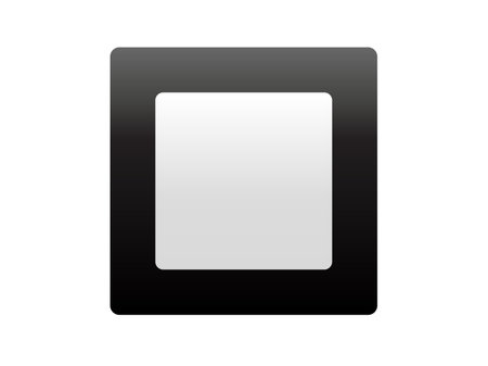 The isolated black square checkbox button iconの写真素材