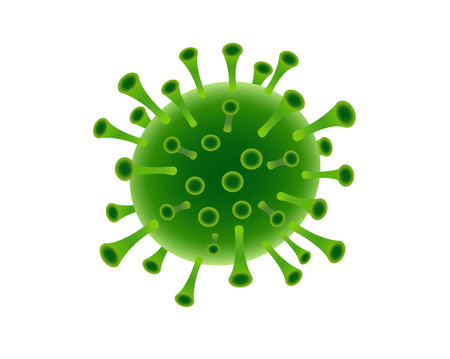 The isolated good microbe icon, as a bacterium grown in Petri Dish or observed under a Microscope, depicted as a squiggly, represent bacteria, viruses, and germs and disease more generally.の写真素材