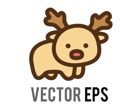 This adorable reindeer illustration is perfect for holiday cards, children's books, or festive designsのイラスト素材