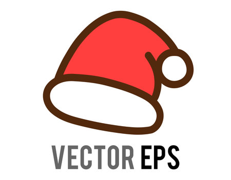 This cheerful Santa hat illustration is perfect for holiday cards and festive digital designsのイラスト素材