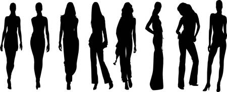 Model Silhouettesのイラスト素材